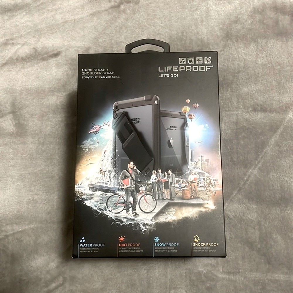 hand strap + shoulder strap for iPad Air case by Lifeproof